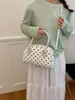 Bolso de axila para mujer, nueva colección de verano 2026, diseño de nicho, exquisito estampado de lunares, bolso de hombro, adecuado para ir al trabajo, bolso de mano tipo concha