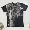 Direto da Fábrica Transfronteiriça Nova Streetwear Americana Hip-hop Estampada Solta Manga Curta Gola Redonda Camiseta Retro Versátil Casual
