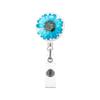 Resina Acrílica Transparente Gota de Cristal Margarida Patch Retrátil Giratório Clipe Jacaré Fácil de Puxar Fivela para ID