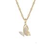 Colar Feminino Celebridade da Internet Transfronteiriço Estilo Pequeno Fragrante Diamante Completo Borboleta Colar Feminino Temperamento Estilo Japonês-Coreano Aço Titânio Corrente Clavícula para Mulheres