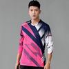Camiseta de manga larga para bádminton de Otoño e Invierno, uniforme para hombre y mujer, camiseta de equipo de secado rápido, traje de uniforme de tenis de mesa para niños, impresión
