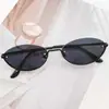 Óculos de Sol Meia Armação Marrom Estilo Coreano Estilo Old Money para Mulheres, Modernos e de Alta Qualidade, Estilo Y2K para Rostos Redondos, Óculos de Sol com Proteção Solar para Primavera e Verão