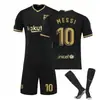 Kit de Casa y Segunda Equipación de Visitante del Barcelona 20-21 Número 10 Messi para Adultos y Niños Conjunto de Uniforme de Fútbol Retro Versión Fan