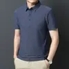 Camisa Polo de TikTok Camiseta para Hombre Verano Color Sólido Mezcla de Algodón Manga Corta Corte Ajustado Delgado Negocios Manga Corta Hombre
