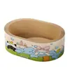 Tabla de Rascar Redonda Profunda para Gatos, Resistente a los Rasguños, al Desgaste y que no Suelta Pelo, Nido Ovalado para Gatos, Esterilla de Nido de una Pieza Pequeña y Mediana, Adecuado para Todas las Estaciones