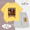Conjunto de Camiseta de Manga Curta e Shorts Estampado para Meninos para o Verão