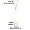 Elegante Cadena Larga en Forma de Y Semilla de Bolsa de Pastor Oval Geométrico Collar de los Deseos Cadena para Clavícula de Acero Inoxidable En Stock Venta al por Mayor