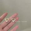 Hermosos pendientes de perlas huecas, plata s925, sencillos y exquisitos, 2023, nuevos pendientes de nicho de alta calidad