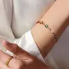 Amazon Transfronterizo Versátil Colorido Pulsera de Cadena de Margaritas Acero Inoxidable Ajustable Elegante Dulce Joyería