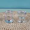 Tazas de Velas Simples Rayadas Ins Arreglo de Ambiente Vidrio Vela de Aromaterapia Taza de Vela Tarro Creativo Portavelas de Cera Adornos