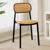 Cadeiras de Rotim Estilo Chinês Atacado, Cadeiras Modernas Minimalistas para Varanda, Cadeiras de Rotim Trançado à Prova de Sol para Pátio Externo, Cadeiras de Uma Pessoa com Encosto para Pousadas