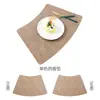 Novo Jogo Americano em Formato de Leque Estilo Chinês com Cantos Arredondados para Restaurante e Hotel Jogo Americano Doméstico Modelo Simples Isolante de Calor e à Prova de Óleo Venda Direta da Fábrica