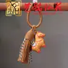 Sándalo Yuanbao Zodiaco Caballo Borla Colgante Arte Año del Caballo Xianyuan Adorno Llavero Cadena para Teléfono Colgante Accesorios para Bolsos