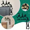 1 peça decoração de casa em ferro forjado cena decoração artesanato pendurado na porta canto da porta anão velho decoração de canto de porta