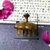 Cepillo Meridiano de Sándalo Verde para Masaje de Cuerpo Entero, Hombros, Cuello y Abdomen, Frotamiento de Vientre, Masaje con Anillo de Cuerno, Peine y Peine para el Cabello
