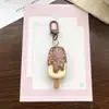 Llavero de Helado Grande de Verano Simulado Colgante Dulce y Femenino para Mochila Regalo para Mejor Amiga Accesorio Rosa