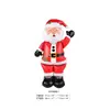 Nueva base de pie transfronteriza Caja de regalo de Santa Claus Globo de papel de aluminio de muñeco de nieve Globo de decoración para fiesta de Navidad