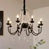 Lustre de cristal estilo francês, novo luxo leve design retrô americano de alta qualidade para sala de estar, quarto, sala de jantar, luminária de vela, ferro, outros