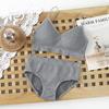 Roupa Íntima Sem Costura Sem Alças Com Bojo Triângulo Francês Camisole Decote U Grande Calcinha Feminina Transfronteiriça