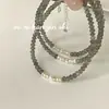 Onihan Pulsera de Perlas y Piedra Flash de Plata Esterlina S925 Hecha a Mano con Cuentas Estilo Fresco de Verano para Mujer Pulsera de Luz de Luna para Niña