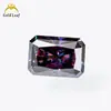 Moissanita de Color Piedra Preciosa Wuzhou Corte Radiante Irregular 1-3 Quilates Pasó la Prueba del Bolígrafo Detector de Diamantes Juego en 18K