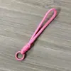Cordón corto de teléfono anudado bicolor, cordón tejido a mano para botella de agua, correa de muñeca para funda de teléfono, cordón de muñeca desmontable