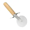 Amazon Rodillo de Hornear Cortador de Pizza Madera de Haya Redondo Acero Inoxidable Cortador de Pizza Rueda Única Cortador de Pizza