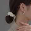 Nalan s925 prata simples anel brilhante feminino gancho de orelha moda verão estilo japonês e coreano brincos elegantes m01510