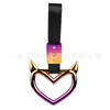 Pulsera de tracción JDM para coche amor demoníaco anillo colgante de advertencia de seguridad pulsera de color advertencia para parachoques trasero del coche