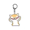 Llavero Perro Corgi Chai Muñeco Perro diy Dibujo Animado Lindo Llavero Acrílico Doble Cara Colgante para Bolso