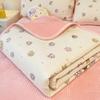 Colcha Acolchada de Algodón Terciopelo Leche Clase A, con un Lado de Algodón y un Lado de Terciopelo Leche para Bebé. La funda de cama se puede usar por ambos lados
