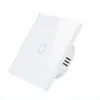 Pure Touch Hogar Inteligente Tipo 86 Panel Táctil Doméstico de Vidrio Templado Interruptor de Luz Táctil de Control Único de Apertura Única