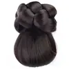 Peruca de Coque Redondo para Mulheres, Presilha de Cabelo com Coque Baixo, Novo Estilo Chinês, Adereço de Cabelo Trançado Fresco e Fofo para a Parte de Trás da Cabeça