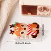 Gores Accessories Pinza de Garra Temática Navideña Transfronteriza Pinza para el Cabello de Ambiente Festivo Pinza de Tiburón para Mujeres Accesorio para el Cabello de la Parte Posterior de la Cabeza