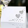 Venta al por mayor Exportación Fabricante Tarjetas de Asiento para Bodas, Tarjetas de Papel con Recorte de Corazón, Tarjetas de Mesa para Bodas, Tarjetas de Firma de Nombres en Stock