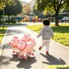 Carrito de globos de papel de aluminio de dibujos animados para niños, ideal para sacar a los niños, adecuado para plazas, mercados nocturnos, puestos callejeros y decoraciones de fiestas de cumpleaños