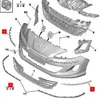 Adecuado para Peugeot 408 (Modelo 2013) Tira Antirrayaduras para Parachoques Delantero Tira Decorativa para Parachoques Delantero 1609118480 Material ABS