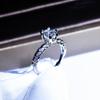 Anel asa de anjo de moissanita cor D importada americana imitação banhado em pt950 namoradas anel de diamante de alto carbono de boca aberta