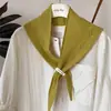 Xale Triangular de Lã Tricotada de Alto Padrão para Roupas de Trabalho, Cachecol Versátil e Multifuncional para Outono e Inverno, Lenço de Cabeça Quente