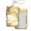 Soporte para Tarjetas Gato Gatito Columpio Pintura al Óleo Protector de Tarjeta de Identificación Tarjeta de Comedor Estudiantil Tarjeta de Autobús Portabadge Antiperdida