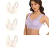 Conjunto de 3 Piezas Transfronterizo Talla Grande Sin Alambres Chaleco de Encaje Ropa Interior Delgado Recoge Lado Pecho Push-Up Sujetador Ajustable Fabricante