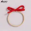Accesorios para el Cabello de Niños Tejidos de Lana con Lazo para Comercio Exterior Europeo y Americano, Gomas Elásticas de Nylon Color Carne para Cabello de Bebé, Diademas Finas para Bebé