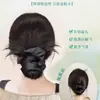 Postizo para Cola de Caballo, Cabello Trenzado de Doble Cola de Caballo, Pinza para el Cabello, Postizo para Moño, Accesorio para el Cabello de Moño, Adorno de Cabello Esponjoso para la Parte Posterior de la Cabeza