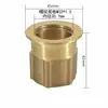 Accesorios para Grifo de Agua Fría y Caliente Base Fijación Pie Cable Todo Cobre Lavabo de Cocina Agujero Único Tuerca Cable de Extensión Doble Propósito Inferior