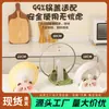 Soporte para tapa de olla de gato de dibujos animados, soporte para ollas de encimera, organizador de tabla de cortar de cocina, almacenamiento multifuncional de tapas de olla para escritorio