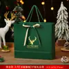 Sacolas de presente de Natal, estilo novo espesso de papel kraft Papai Noel sacolas de papel vermelho e verde atacado