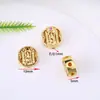 Cobre Banhado a Ouro Cor Duradoura Microincrustado Zircônia Quadrado Redondo Flor de Quatro Folhas Espaçadores com Múltiplos Furos Miçangas para Pulseira de Pérolas de Duas Fileiras DIY