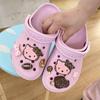 Nuevos Zapatos Croc Accesorios DIY Lindo Dibujo Animado Marrón Hello Kitty Accesorios Decorativos Hebillas de Zapato Removibles