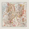 Colección Flor de Plata Caballo de Amor Bufanda de Seda Bufanda de Sarga de Seda de Morera Seda Real Estampada Bufanda Cuadrada Grande para Mujer de Alta Gama Chal de Doble Uso