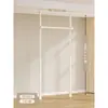 Perchero de pie de suelo de arriba a abajo perchero interior para colgar ropa estante de almacenamiento y secado para vestidor barra de secado telescópica sin perforaciones